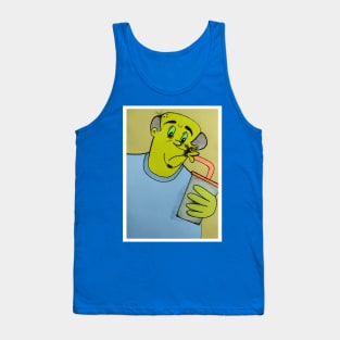 Caricatura hombre a dieta Tank Top